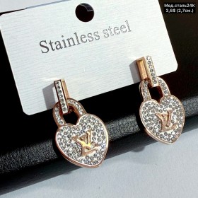 Сережки мед.сталь24К 10497 Застібка «цвяшки» (2,7см.)